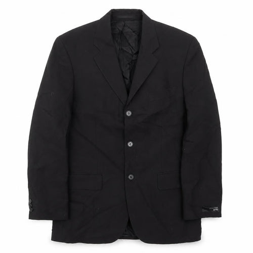 CHALITON GRAY Mens Black   Jacket Blazer Size 40