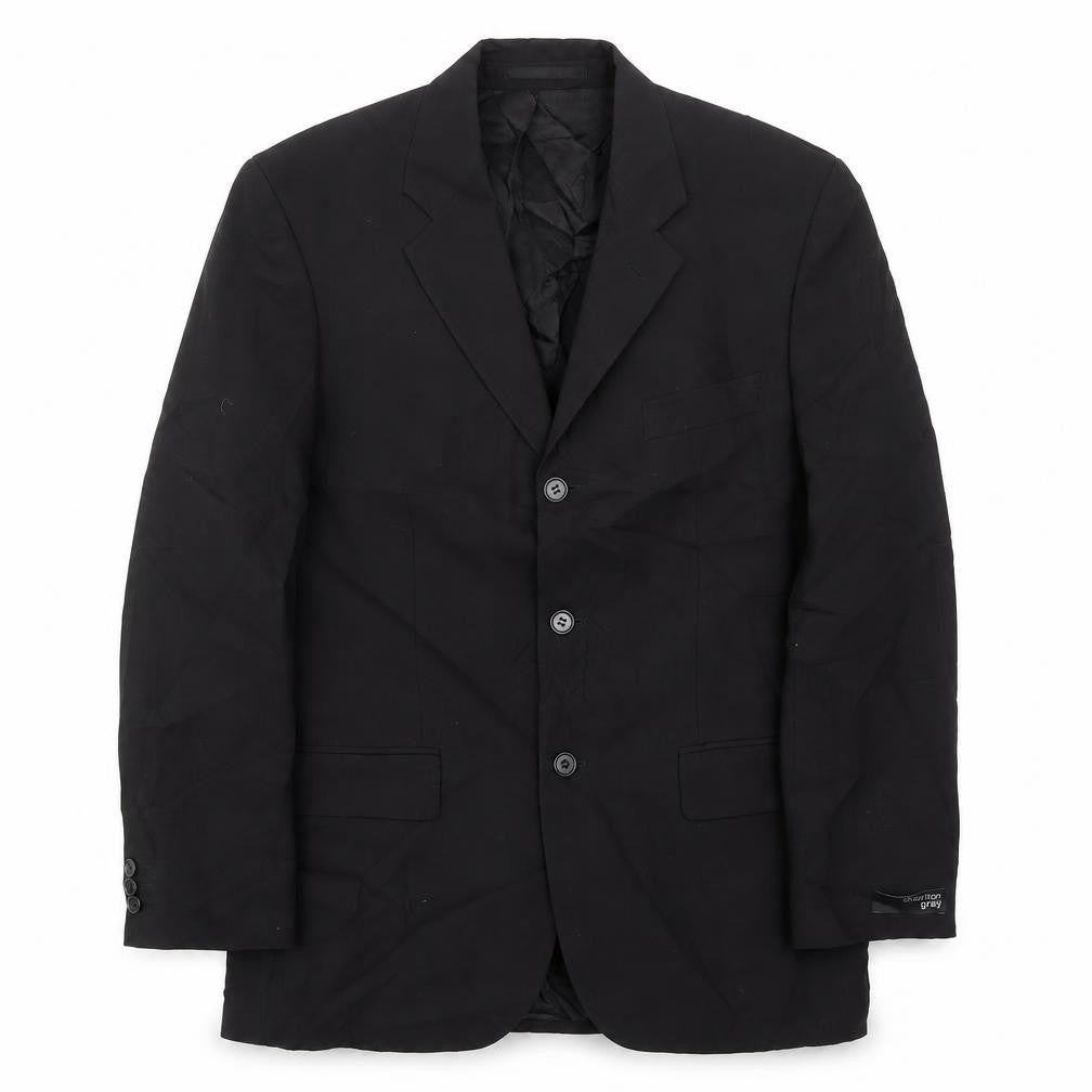 CHALITON GRAY Mens Black   Jacket Blazer Size 40