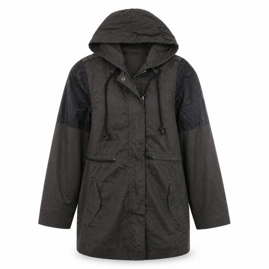 Front view of Love Label women’s brown jacket, size UK 14