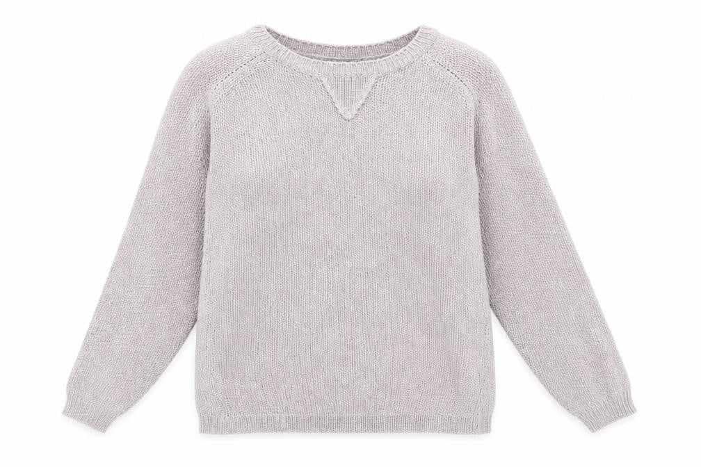 Front view of River Island women’s purple jumper, size UK 8
