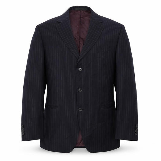 Front view of Marks & Spencer men’s blue jacket blazer, size 44
