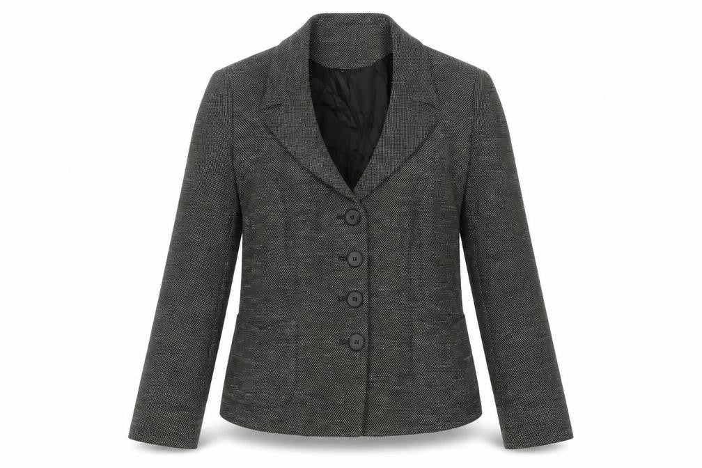 Front view of ALEX&CO women’s brown jacket blazer, size M