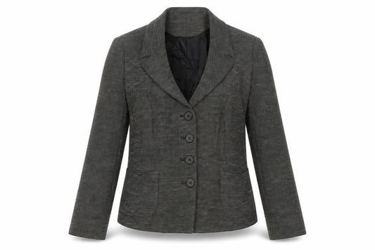 Front view of ALEX&CO women’s brown jacket blazer, size M