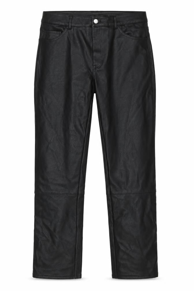 Front view of H&M women’s black trousers, size UK 12, 24-inch leg