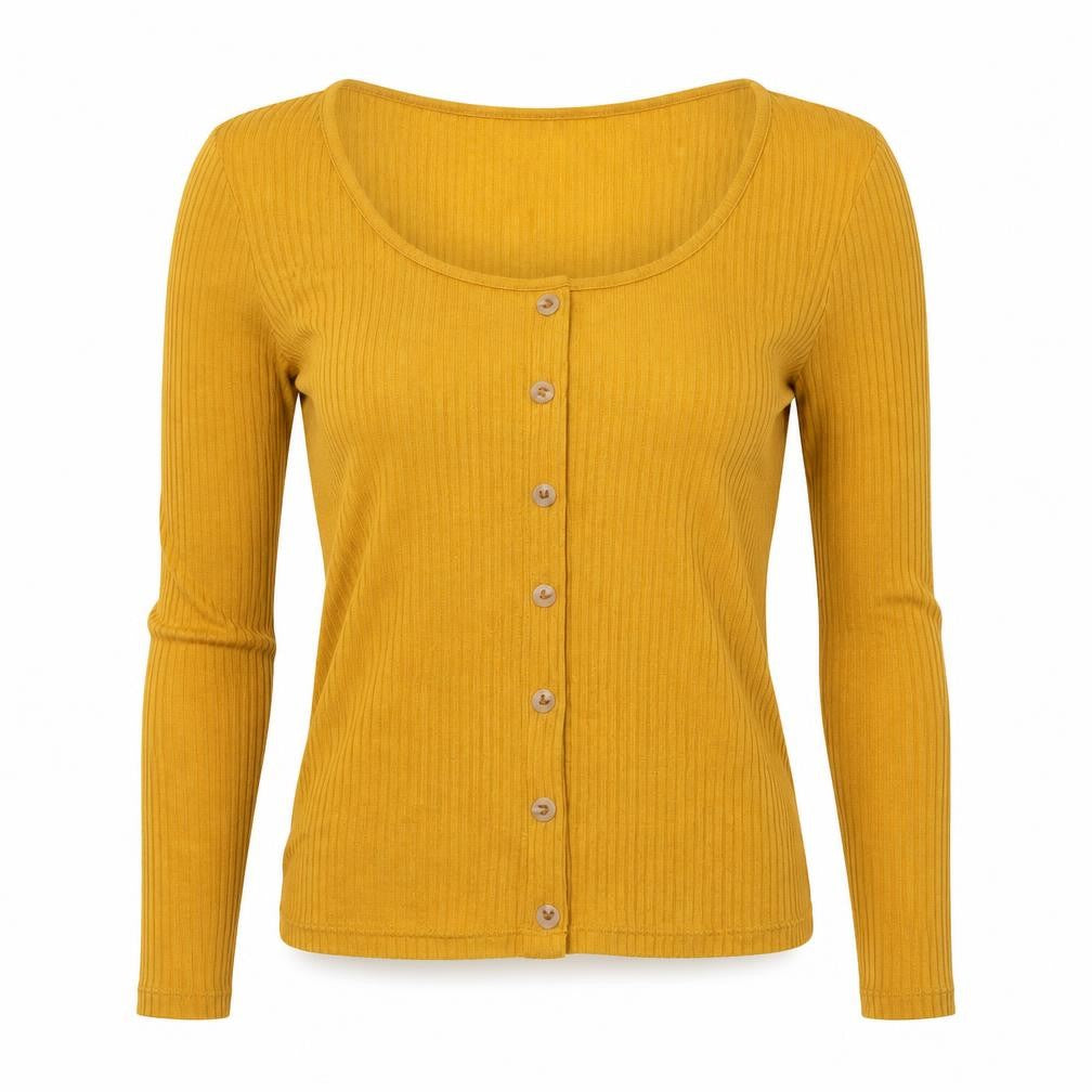 Front view of H&M women’s orange jumper, size S
