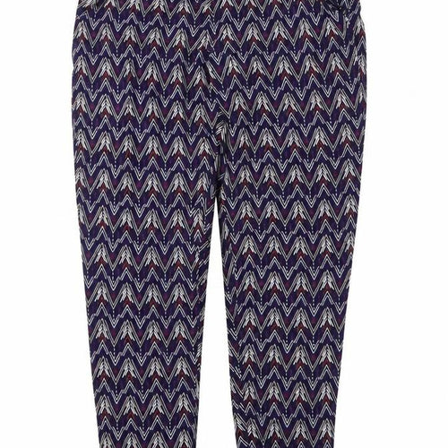 Divided Womens Purple Geometric  Trousers  Size 10 L28 in