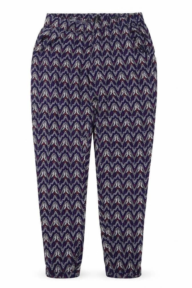 Divided Womens Purple Geometric  Trousers  Size 10 L28 in