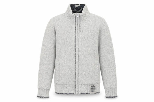 Front view of Next boys’ grey ikat jacket, size 11, years