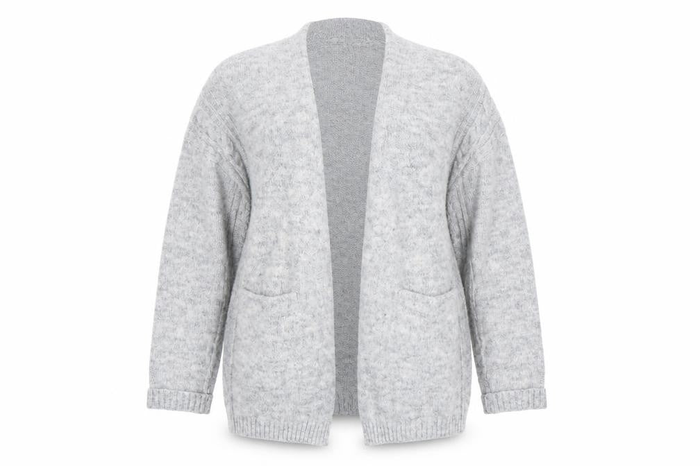 Papaya Womens Grey  Knit Cardigan Jumper Size M