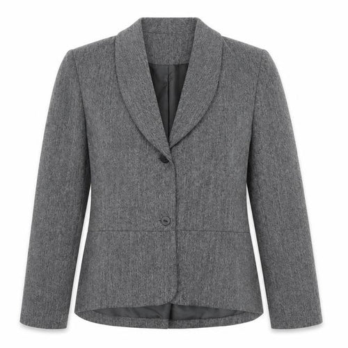 ANNE WEYBURN Womens Grey   Jacket Suit Jacket Size 16