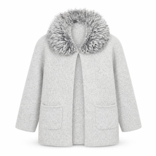 Front view of Primark girls’ grey jacket, size 5, years