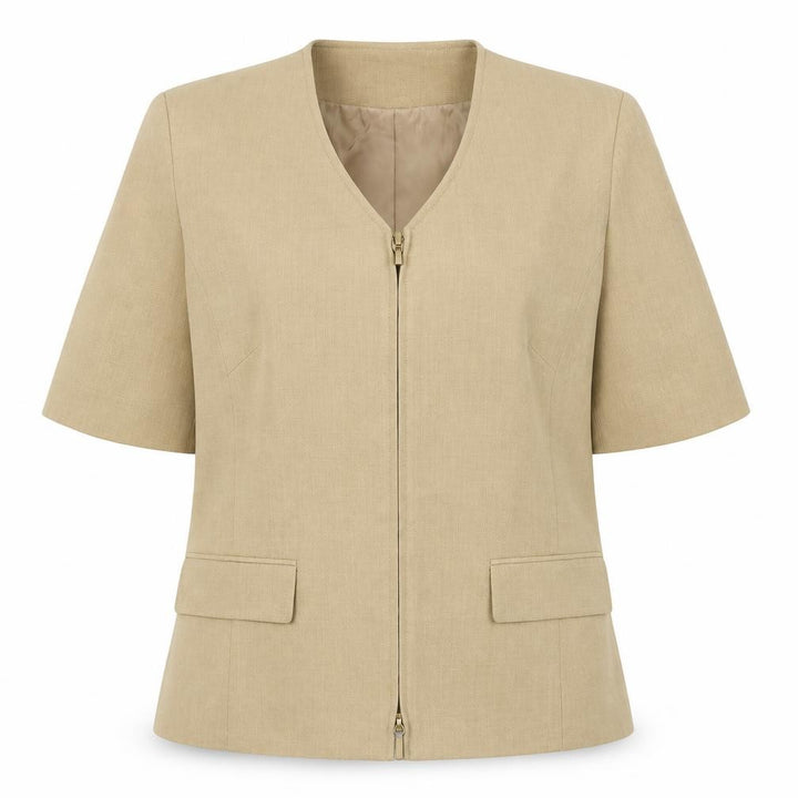 Sever in Womens Beige Jacket Size 12 - Shoulder Pads