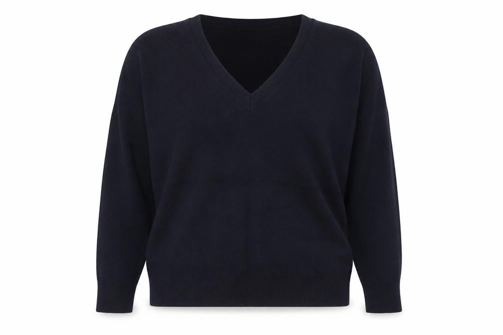 Front view of Topshop women’s blue jumper, size UK 6