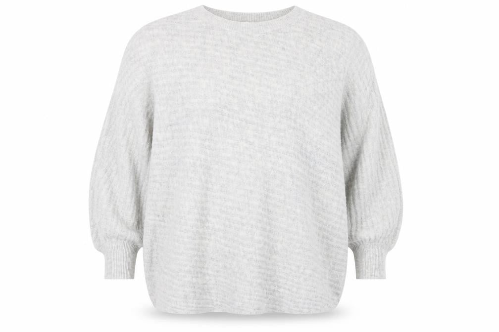 Front view of F&F women’s grey jumper, size UK 14