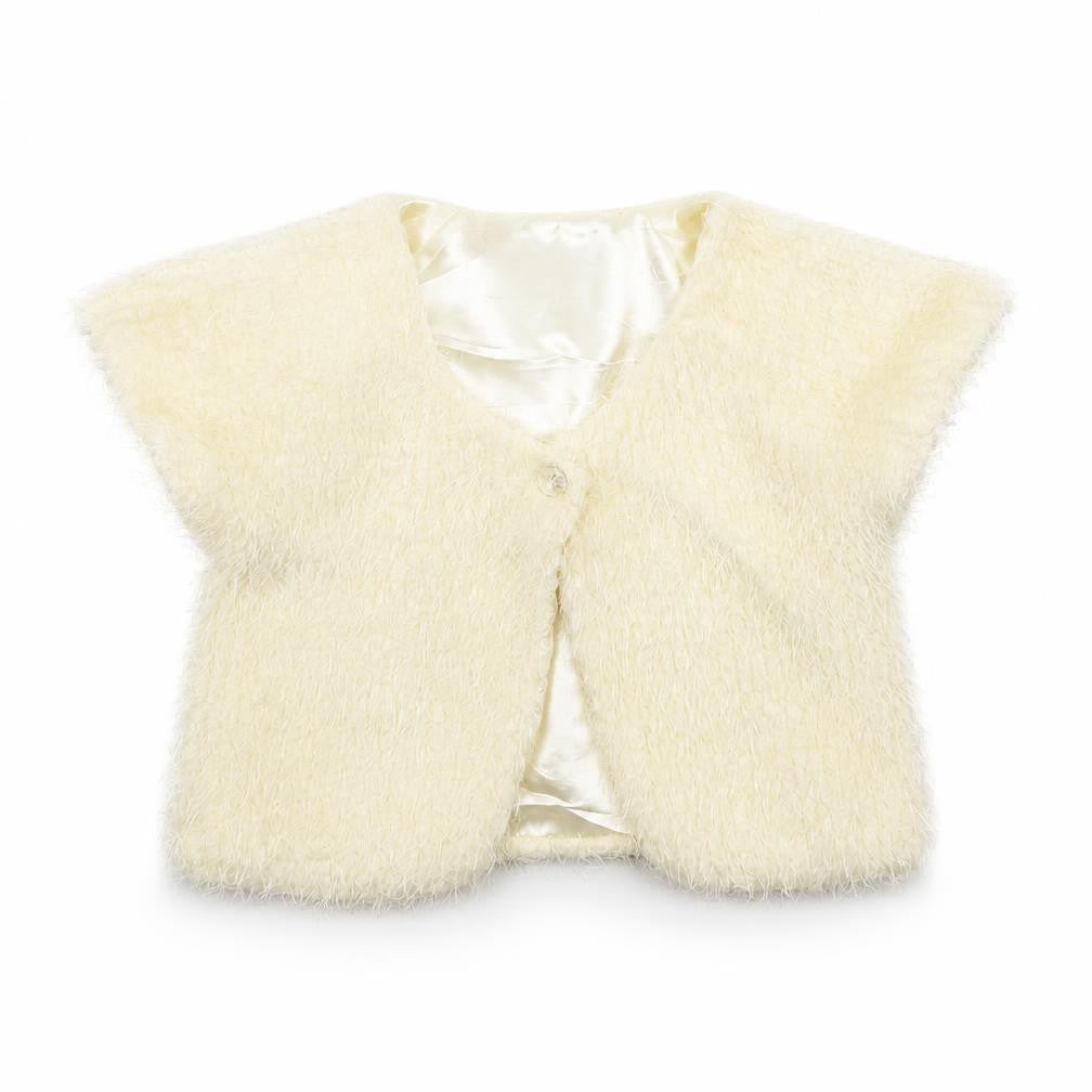 Front view of Young Dimension girls’ ivory jacket, size 6, years