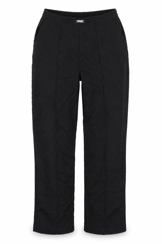Front view of Papaya women’s black trousers, size UK 12, 25-inch leg