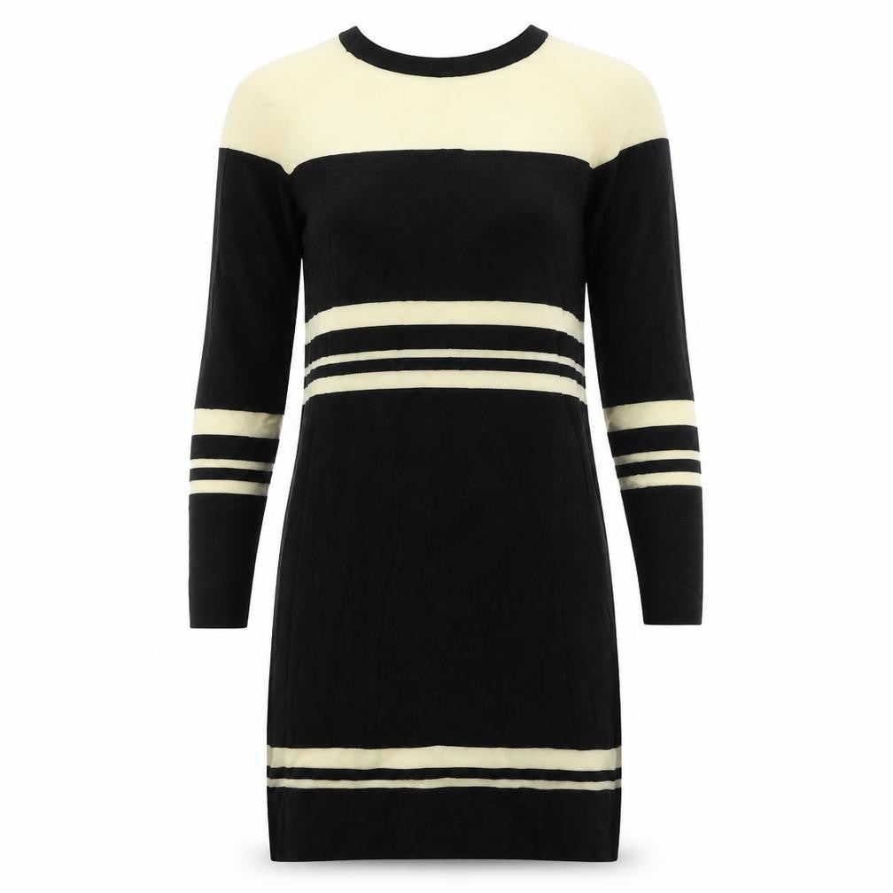 ASOS Womens Black Striped  Pencil Dress  Size 10