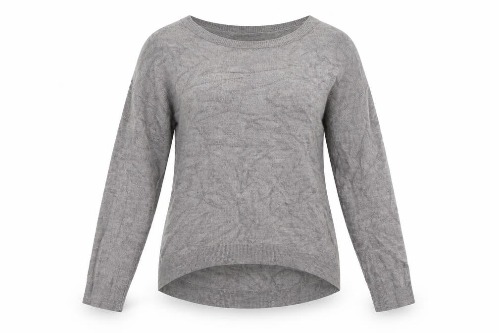 Front view of Atmosphere women’s grey knit jumper, size UK 12