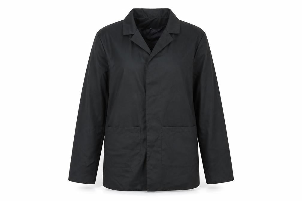Front view of Preworn women’s black jacket blazer, size M