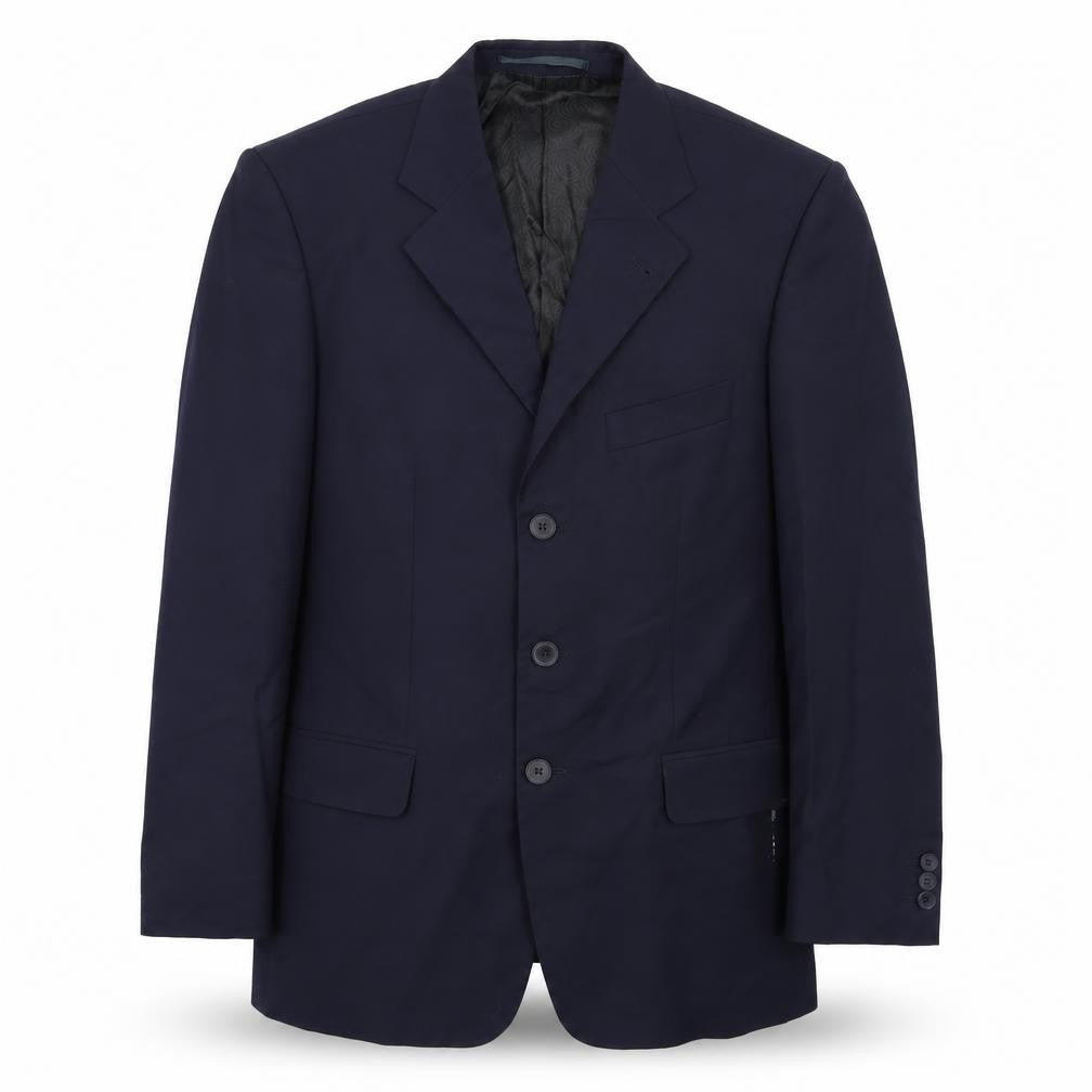 Front view of Preworn men’s blue jacket blazer, size M