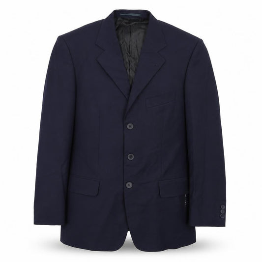 Front view of Preworn men’s blue jacket blazer, size M