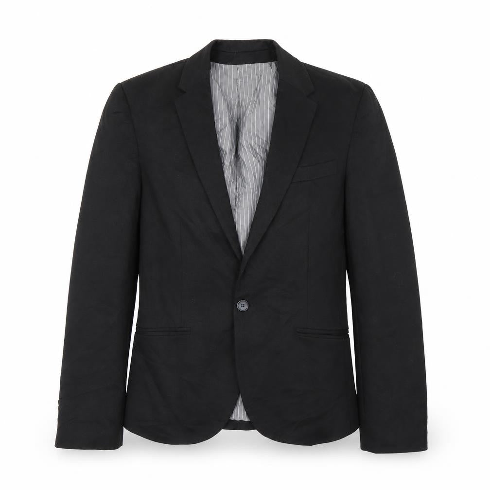 Front view of Preworn women’s black jacket blazer, size S