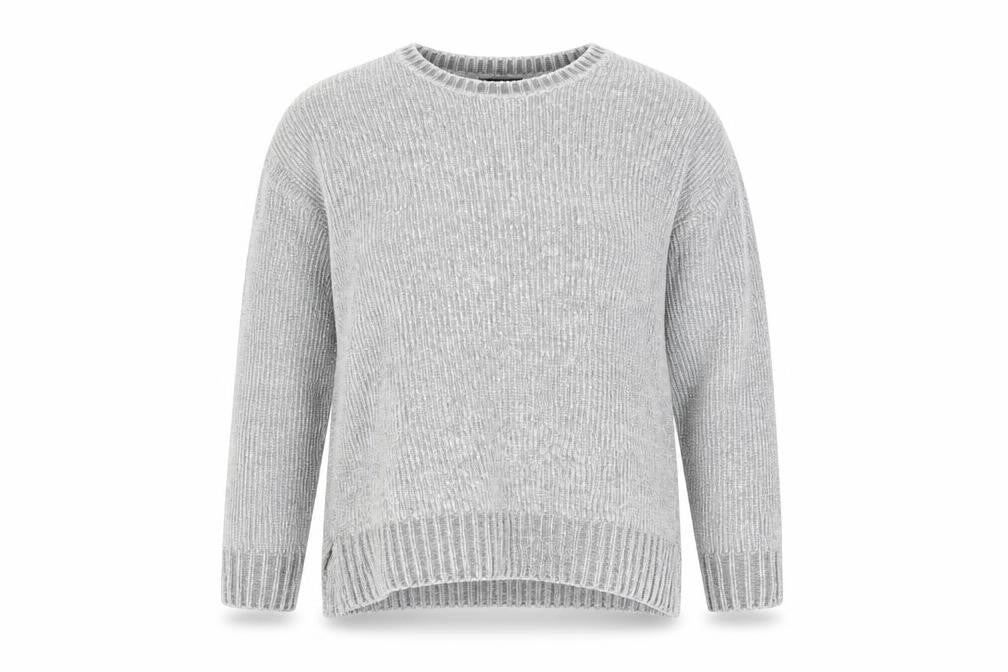 Front view of F&F women’s grey jumper, size UK 14
