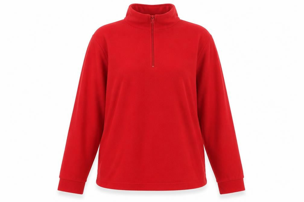 Front view of Explore New Zealand women’s red jumper, size L