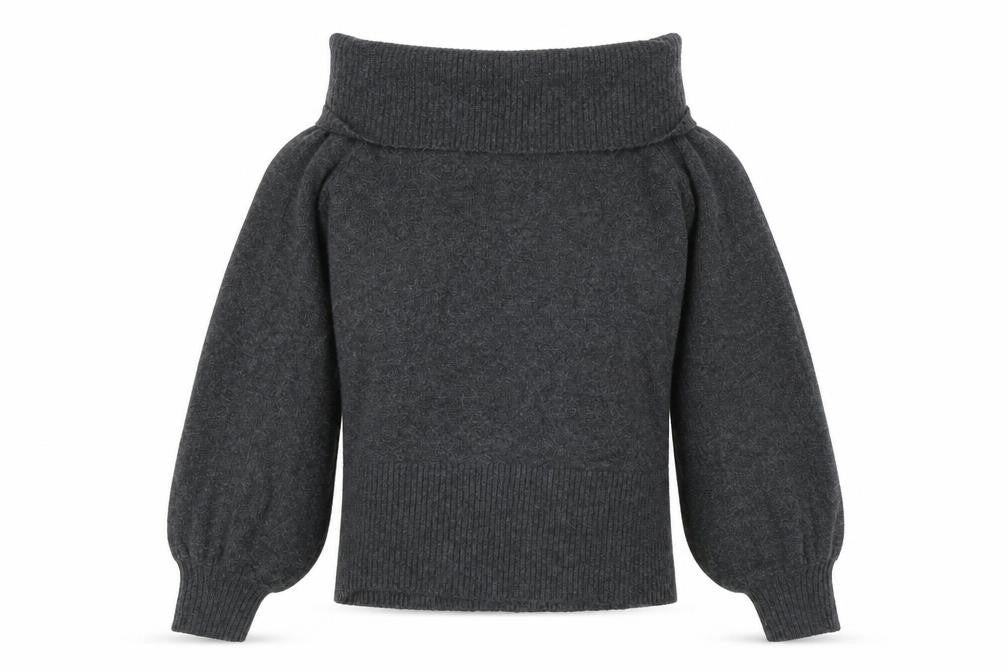 Front view of River Island men’s grey jumper, size XS