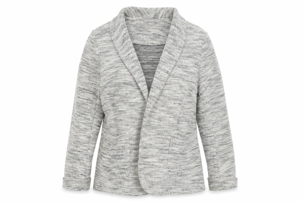 Front view of New Look women’s white jacket, size UK 8