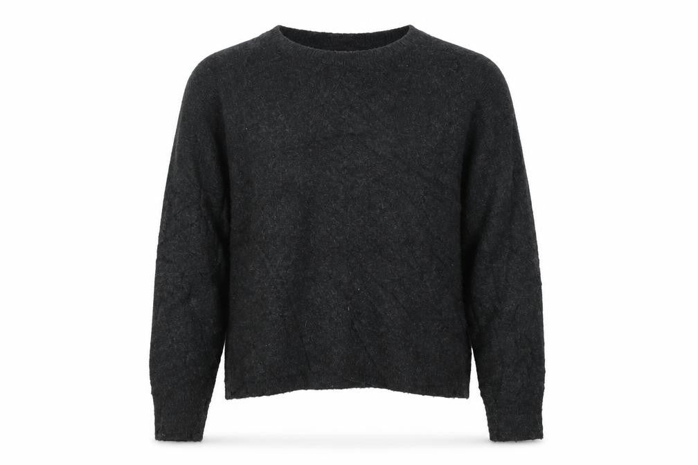 Front view of H&M men’s grey jumper, size S