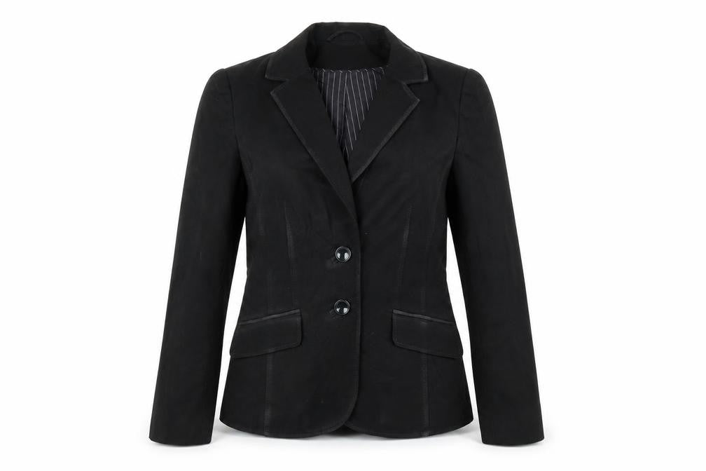 Front view of Dorothy Perkins women’s black jacket suit jacket, size UK 8