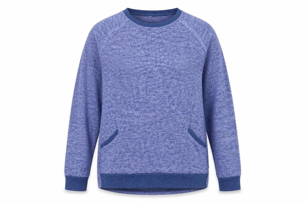 Front view of Preworn women’s blue jumper, size XL