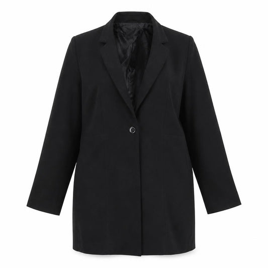 Front view of CONTEXT women’s black jacket, size UK 12