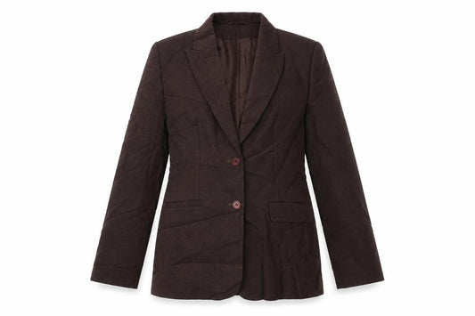 Front view of Autonomy women’s brown jacket, size UK 12