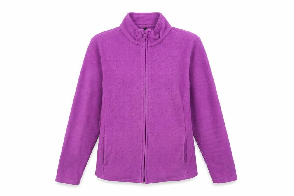 Front view of Marks & Spencer women’s purple jacket, size UK 14