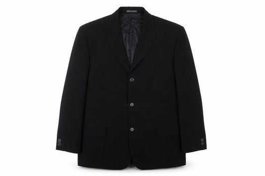 Front view of obvious men’s black jacket, size L
