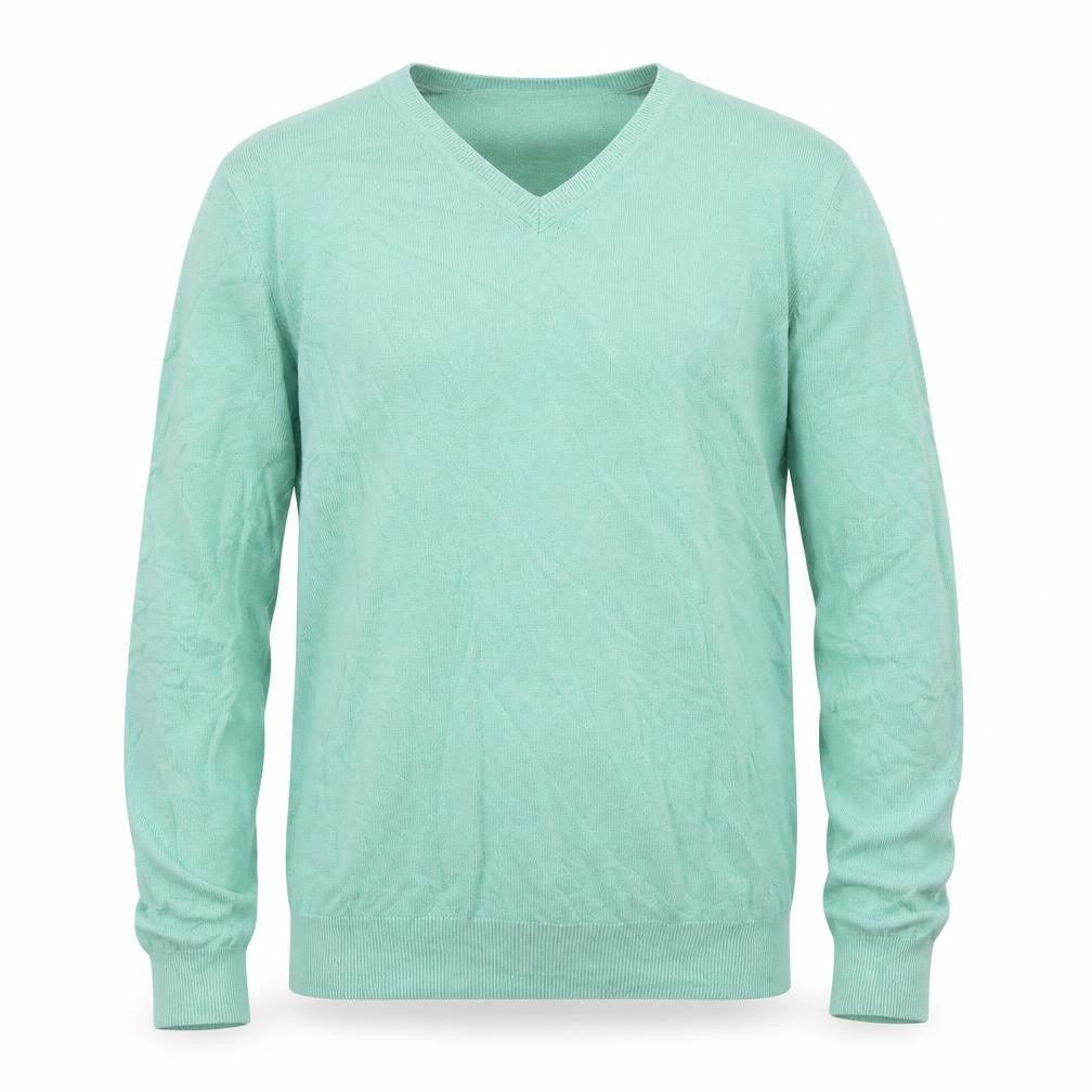 Front view of C* TWO men’s green knit jumper, size L