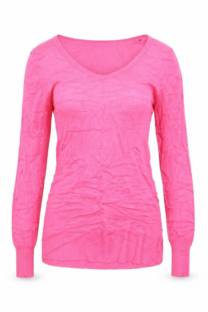 Front view of Peacocks women’s pink knit jumper, size UK 10