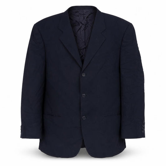 Front view of St Michael men’s blue jacket suit jacket, size L
