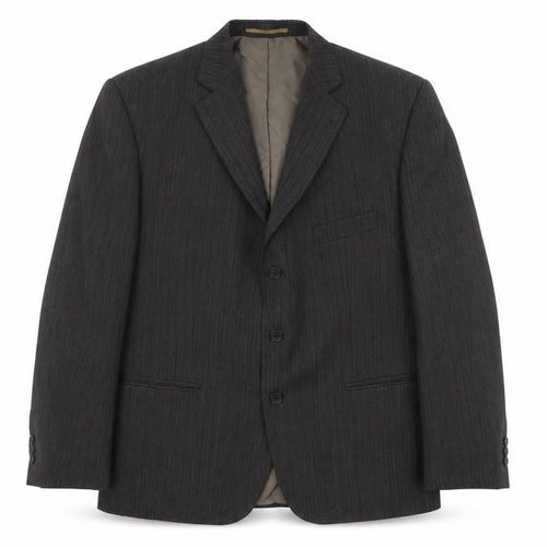 George Mens Grey Striped  Jacket Suit Jacket Size XL