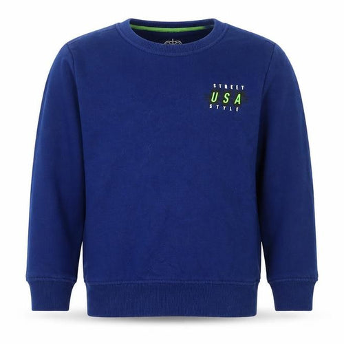 F&F Boys Blue  Jersey Pullover Sweatshirt Size 6-7 Years  - Brooklyn