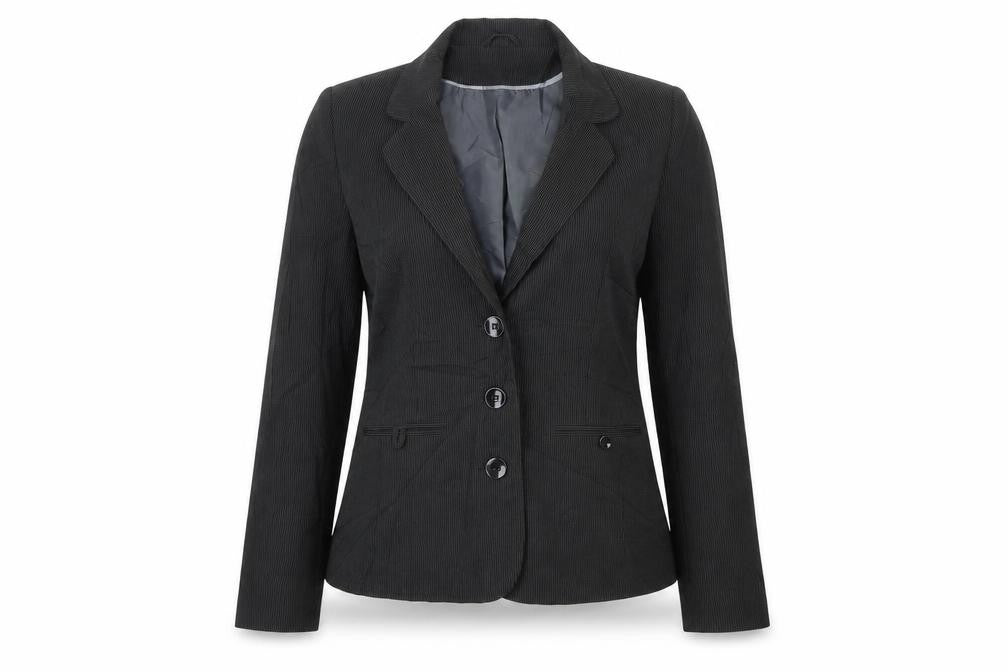 New Look Womens Black Striped  Jacket Blazer Size 12