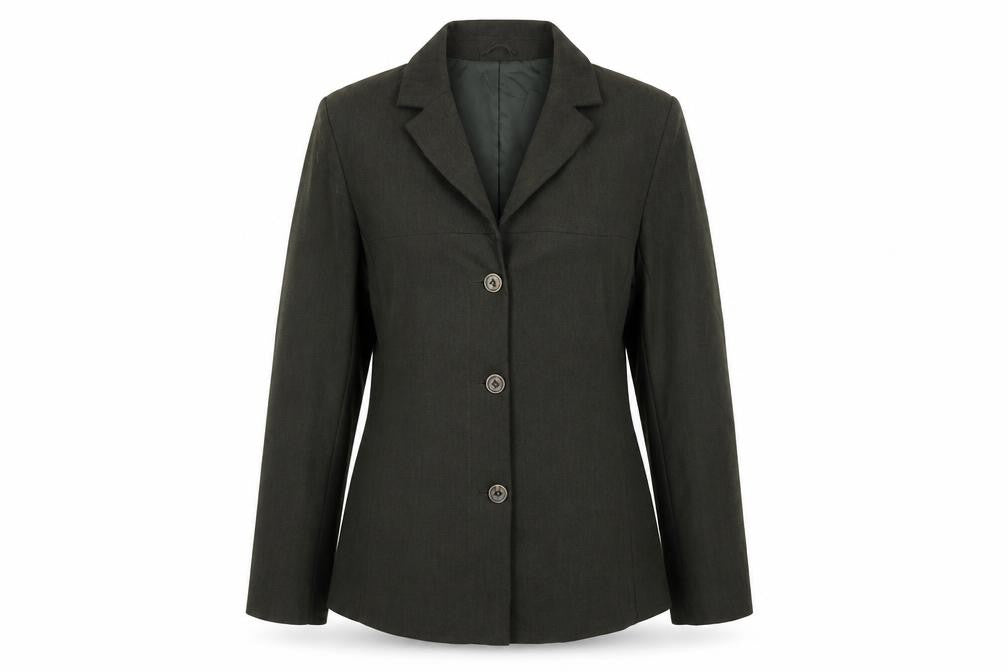 Front view of AMARANTO women’s green jacket, size UK 10