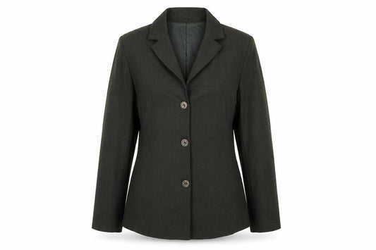 Front view of AMARANTO women’s green jacket, size UK 10