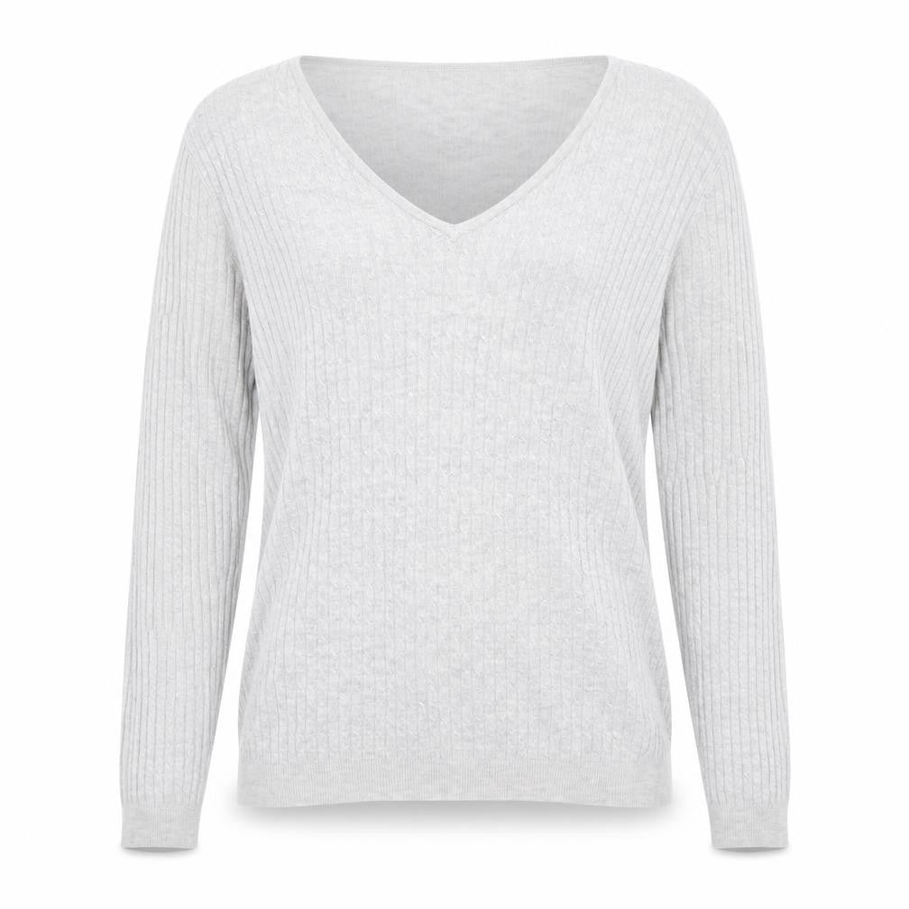 Mango Womens Grey  Knit Pullover Jumper Size L