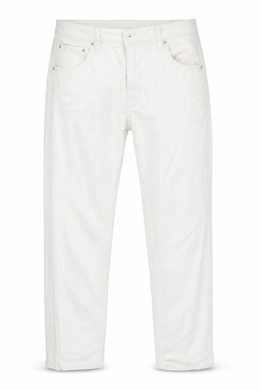 Front view of ASOS women’s white denim skinny jeans, size UK 31, 24-inch leg