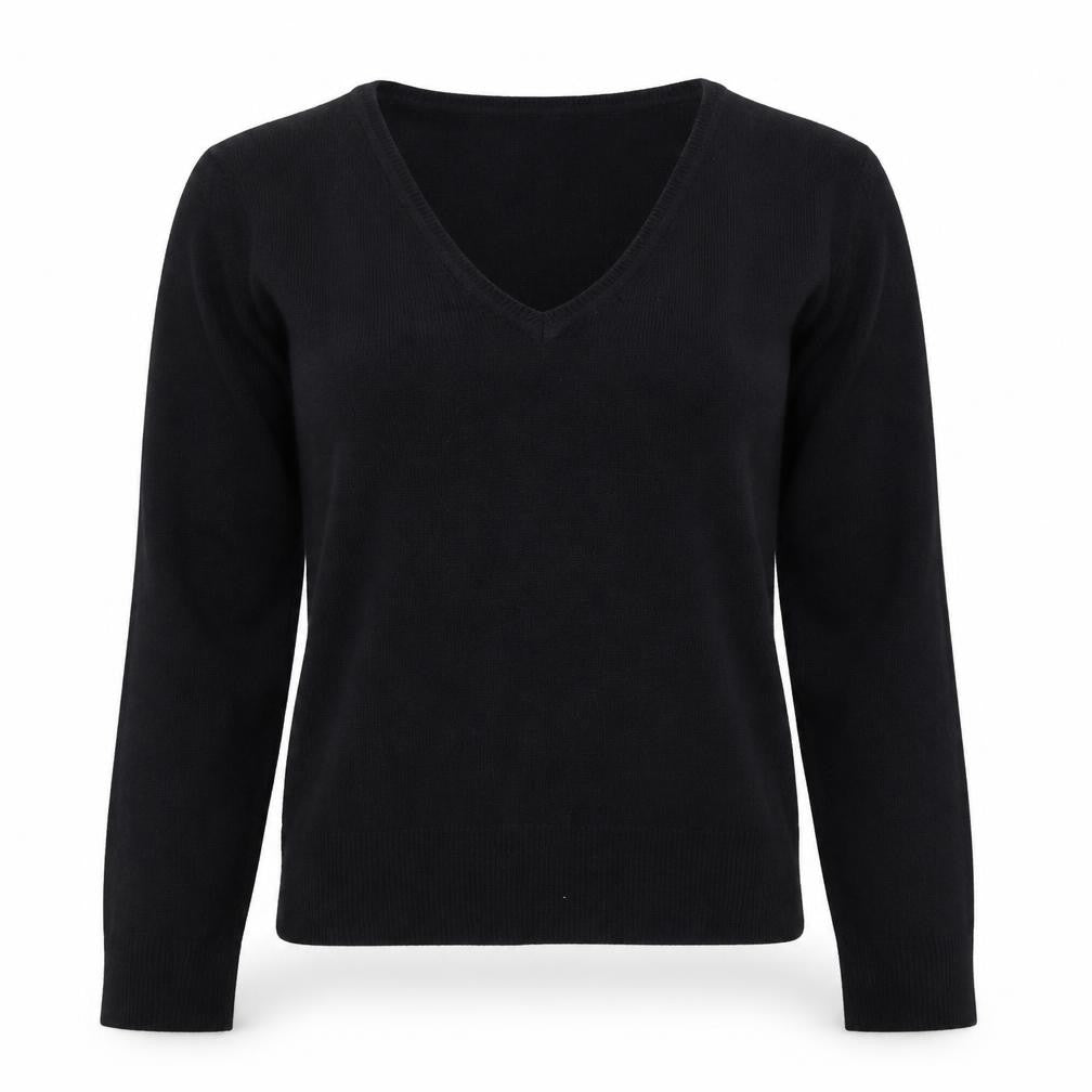 Front view of mk one women’s black jumper, size M