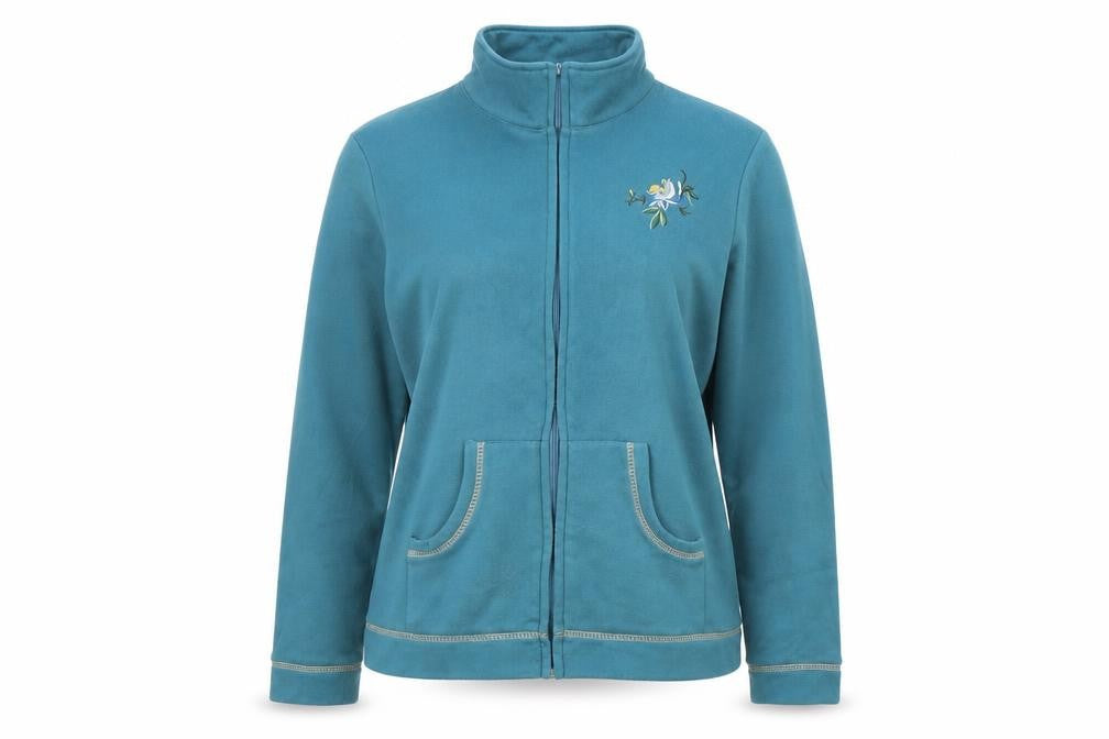 Anne De Lancay Womens Blue   Full Zip Jumper Size 14