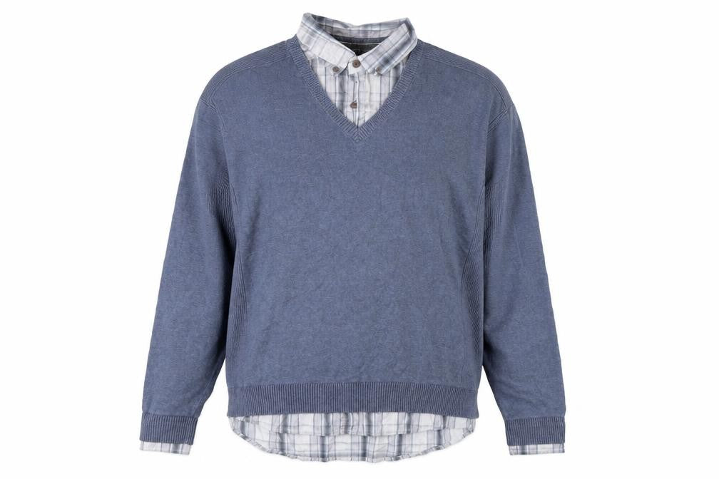 Front view of Next men’s blue pullover sweatshirt, size L